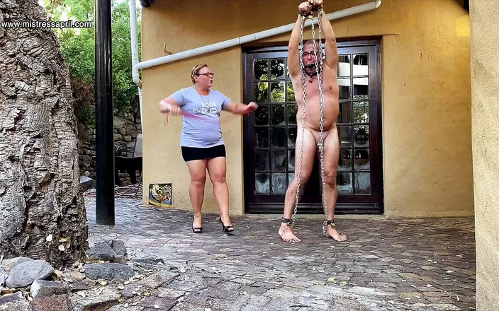 Mistress April: Dominatrice padrona aprile - schiavo sporco agganciato