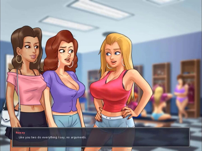 Cartoon Play: Summertime saga part 226 - hide wild sex in college locker