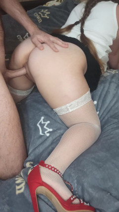 SexyCumCpl: Kırmızı topuklu düzgün vücutlu öğrenci amını sikiyor