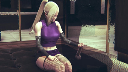 Waifu club 3D: Ino Yamanaka kommer att rycka av din kuk om du...