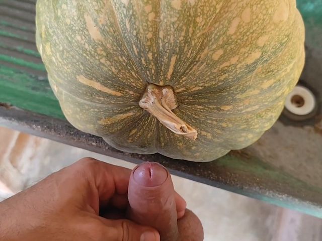 Hungry Dick Among Pumpkins for Halloween (Straight Daddy Club)