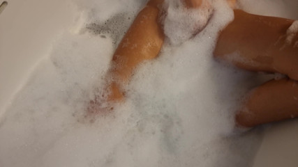 TheloveStory: Busty blonde teen masturbates in the bath