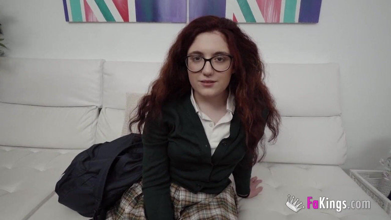 FAKings: Just 18. Redhead teenage babe makes her porn debut at FAKings!