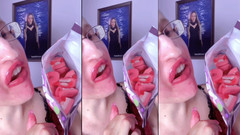 FinDom Goaldigger: Asmr Zuby Candy Eating - Asmr, Oční brýle, Gianess, Rtěnka, Velké...