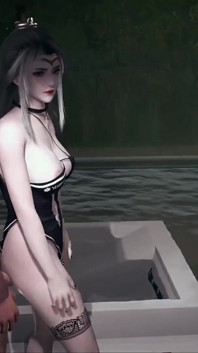 3D Super Cute Asian Babe Wearing Hot Lingerie Teasing the BBC