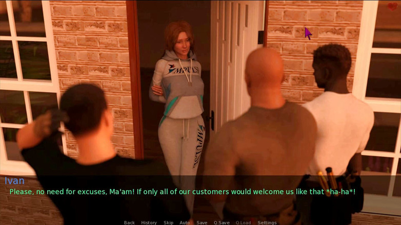 Visual Novels: Een vrouw en stiefmoeder deel 16 - toen man aan het werk...