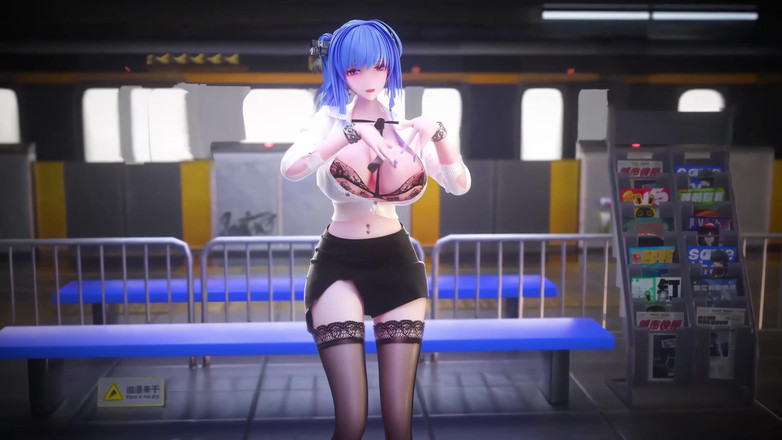 MikuMotion: Офісна жіноча форма; Спідниця-олівець; мереживні стрінги; Секретар