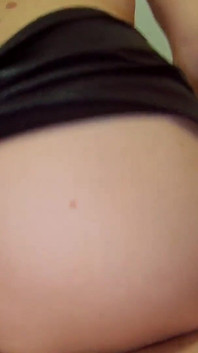 Petite Blonde in Tiny Skirt Takes a Sperm Load on Her Ass