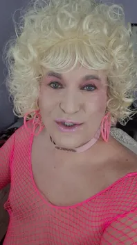 Kissing a Blonde Transvestite?