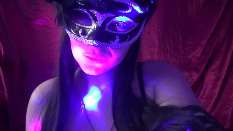 Goddess Misha Goldy: JOI in mask and sexy lingeria with cum countdown