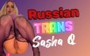 Sasha Q: रूसी ट्रांस साशा क्यू गुदा चरमसुख