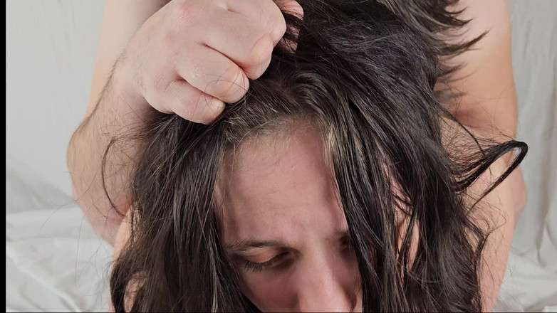 French Julia: Молода французька дівчина покірна своєму господареві, який слухається сперми на обличчя, содомія, пальці, дупа, краватка бдсм