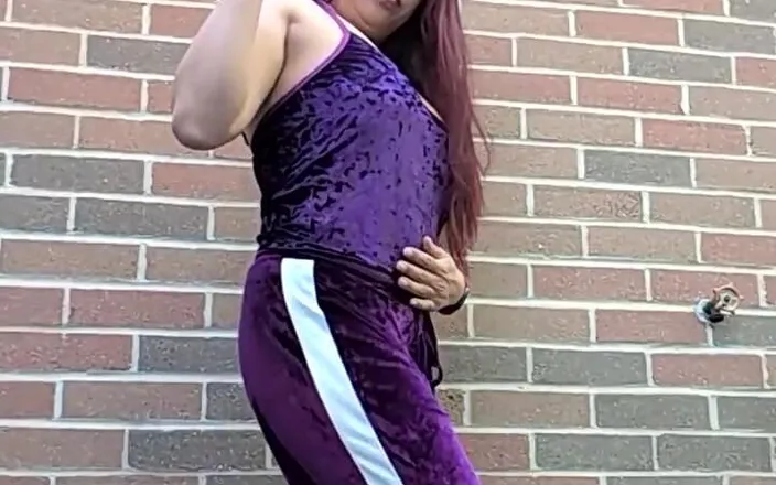 JasmineJade: Morning Smoke in My Purple Velour Outfit
