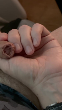 Playing with the Tails and Foreskin While Watching TV