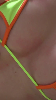 Japanese Girls Exclusively Apartment, a Room with Big Tits Girl Doing Sexy Exercises in Micro Thong Bikini Wedgie Ass and Pussy