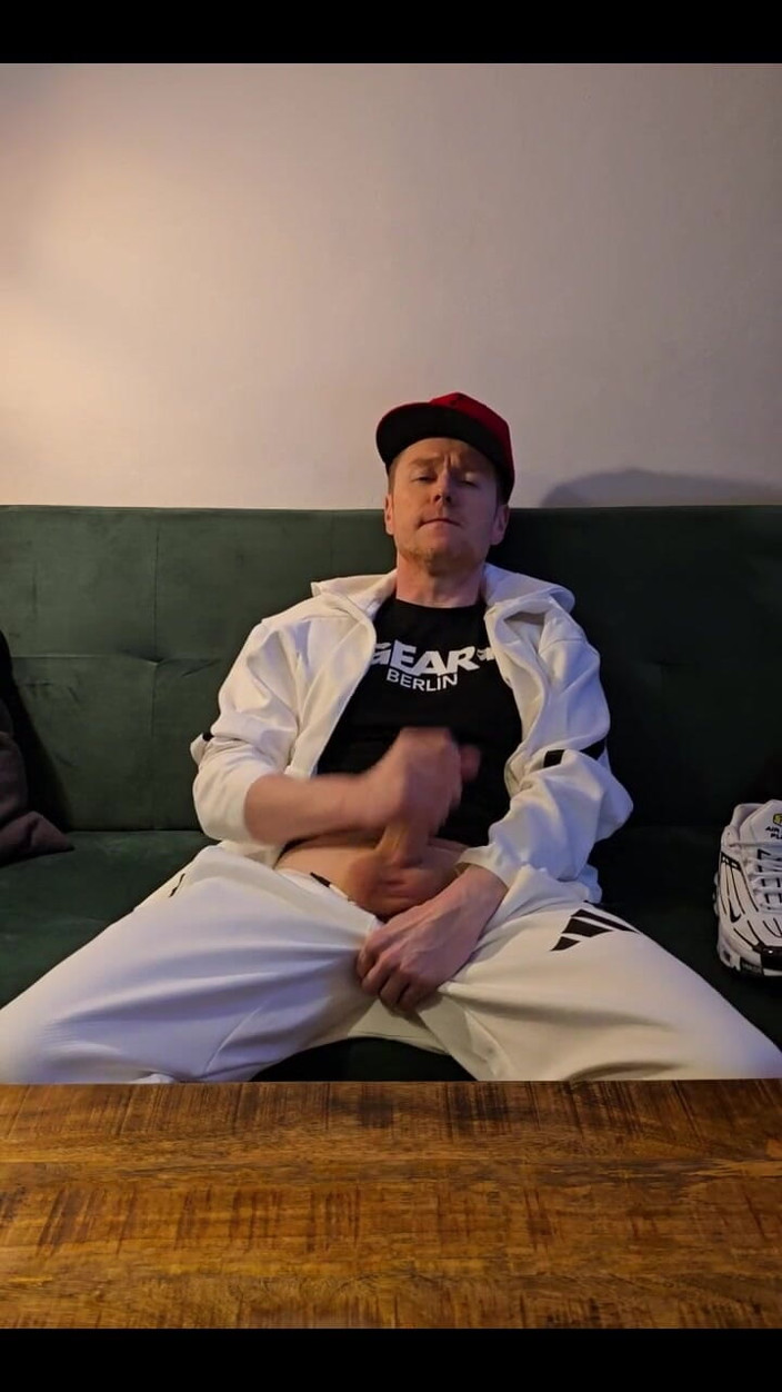 Roman Heart: Fun in White Adidas Track Suit
