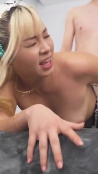 Taiwanese maid Lina fulfills nerds wildest sexual desires