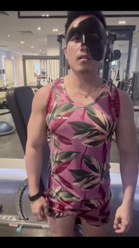 Flexing at Gym