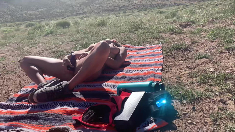 Sparks Go Wild: Hot Wife Masturbates Outside While Camping!
