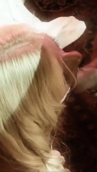 İri göğüslü ve tıraşlı amcıklı baştan çıkarıcı orta yaşlı seksi kadın Michelle Thorne uzun bir yarakla sikiliyor