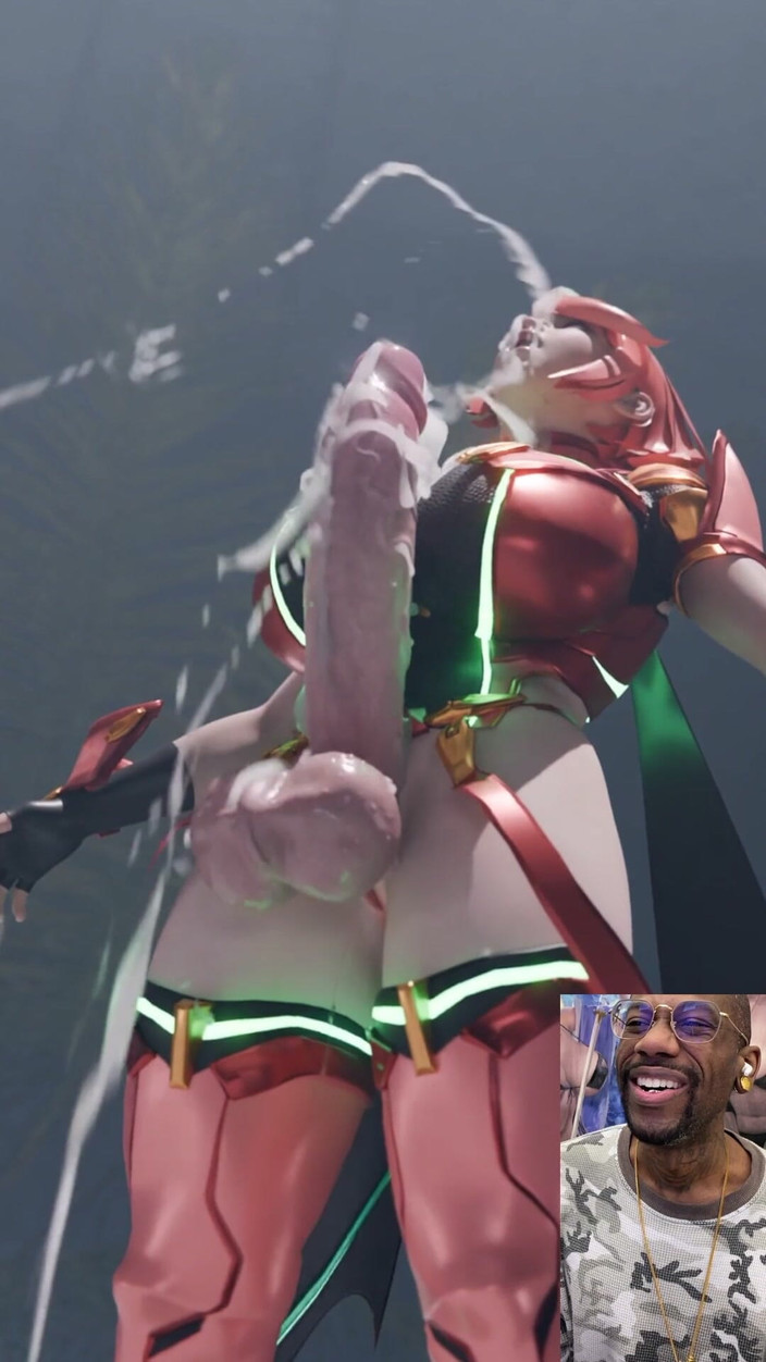 L6RD7BLU3 FUTA: 未来主义的大变性人无法停止铁杆射在自己身上