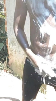 Black Teen Showering While Masturbating in Neighbors Washrooms