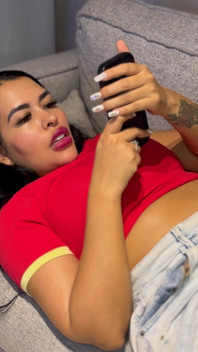 Accidental Video Call with Vinycius, My Pussy Gets Wet After Seeing Her Face and Her Big Cock