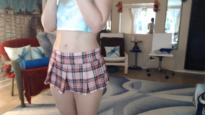 Aurora Willows: Rare anal show &amp; college girl outfit