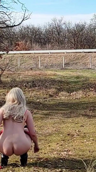 Little Whore Strips off Her Red Bodysuit on the Highway Part 2
