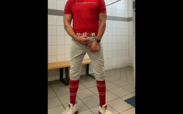 JockDad87: Buff Dilfjockdad87 Edges in the Locker Room in Baseball Gear