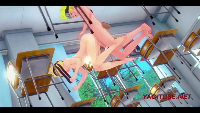 Yaoitube: Naruto Yaoi. Naruto, Sasuke, Kiba, elle muamele, sakso ve prezervatifsiz...