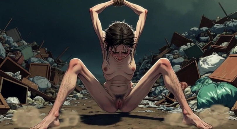 YOUR BEST FANTASY: Dirty Woman Covered in Trash in Bondage - Extremely Horny &amp; Desperate