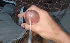 Indonesian latest my dirty hands masturbate with my big cock and orgasm, I am a man tense hard for a handjob