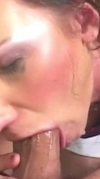 Brunette Teen Deepthroats Cock Before Thick Facial