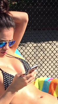 Brunette Students in Bikinis Have Lesbo Love