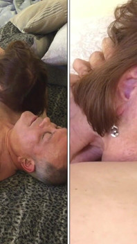 La abuela Norma Jean: encubierta lamiendo polla