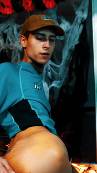 Young Guy Plays with His Dick on Halloween
