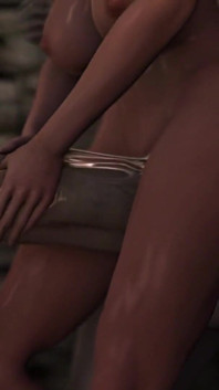 Futa Lady Dimitrescu insémine sa femme de ménage consentante / Resident Evil Futanari / le masque de joie