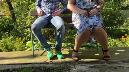 OurFetishLife: Gorgeous mother-in-law pissing with legs spread outdoors