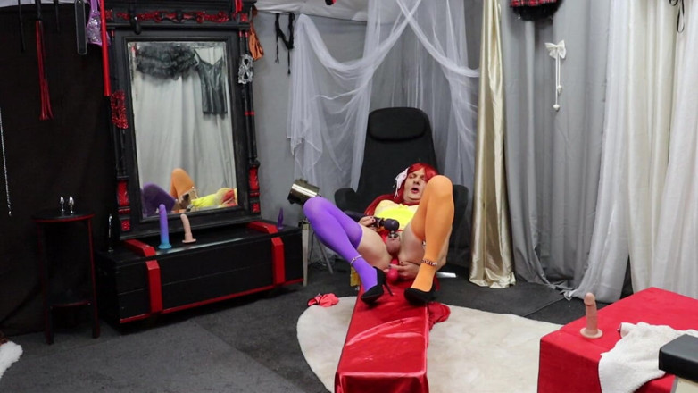 Sissy Dee Dee: Colorful Dee Gets Carried Away with 2 Vibrators