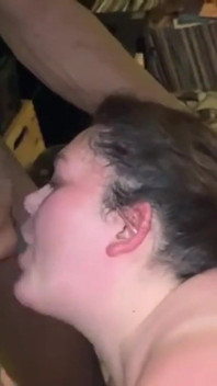 YoungEnglishBBW Sucking BBC Nata4sex Slapping his dick on my face