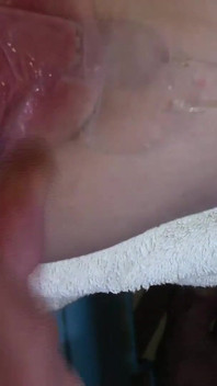 7 Very Close Spread Pussy Fucking with Dildo and Glass