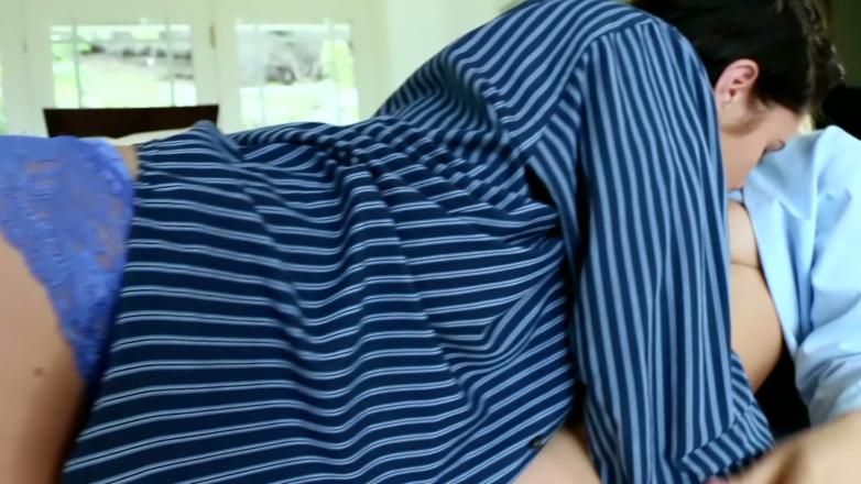 Lesbian Love Movies: Rimming in Oversized Shirts - Blonde Licks the Brunette's Ass and...