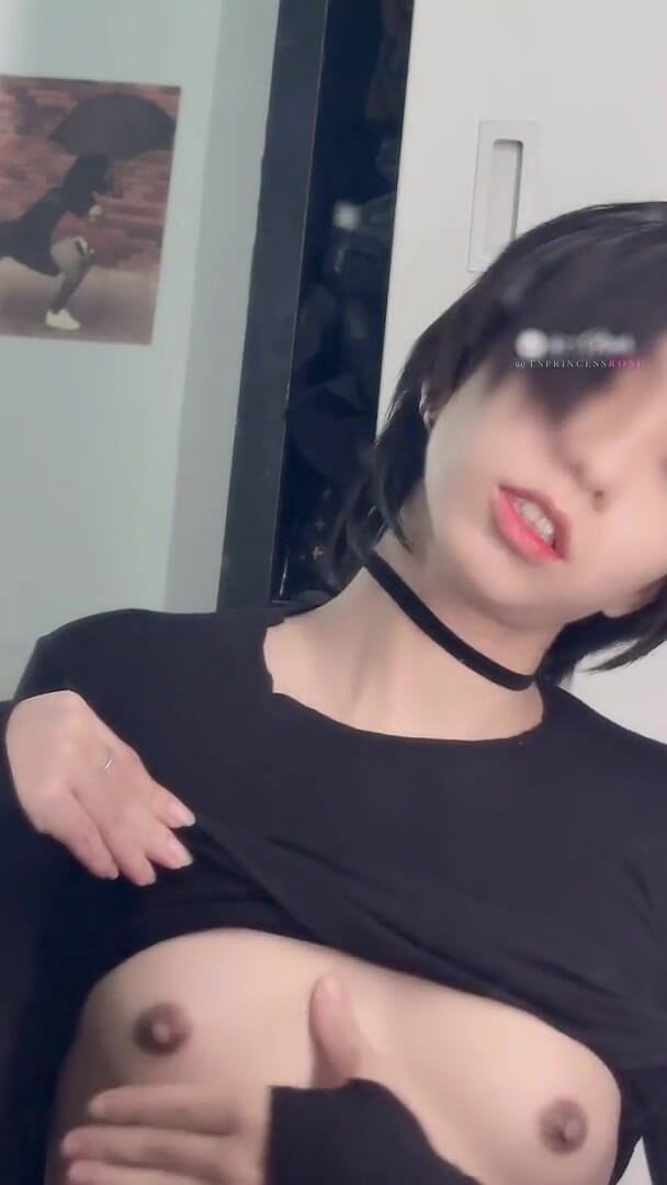 Asian Femboy in Fishnet Stocking Cumsho (Ts Princess Rose)