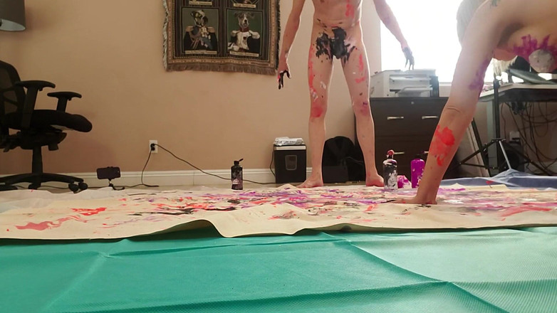 Kyla Keys: Bts tuval üzerinde çıplak vücut resmi