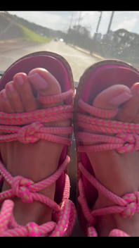 This new lilac pedicure is great with my pink sandals, don't you think?