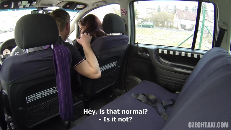 Czech Taxi: Student spuit vijf keer