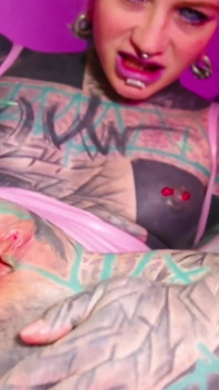 Solo Tattoo Girl Anal Masturbation - Self Assfuck