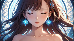 LustRender: Inre glöd: en vacker ung kvinna som utstrålar mjukt ljus