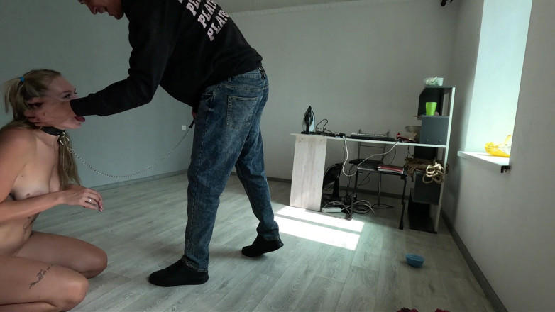 HotPrincessUA: Slave Girl on All Fours Humiliated, Collared, and Trained Like...